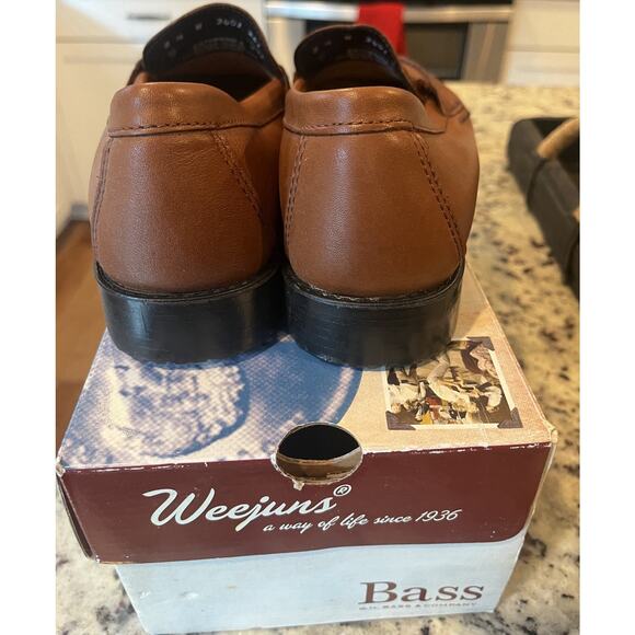 NIB VTG G.H. Bass Weejuns Women’s Sz 8.5 WIDE Brown Leather Penny Loafers Preppy - Picture 5 of 8